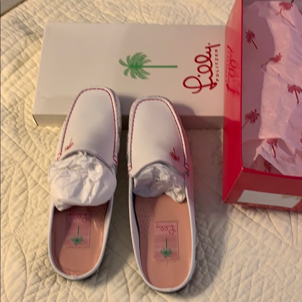 NIB Lilly Pulitzer 8.5 Cupcake Napa Mules Slides